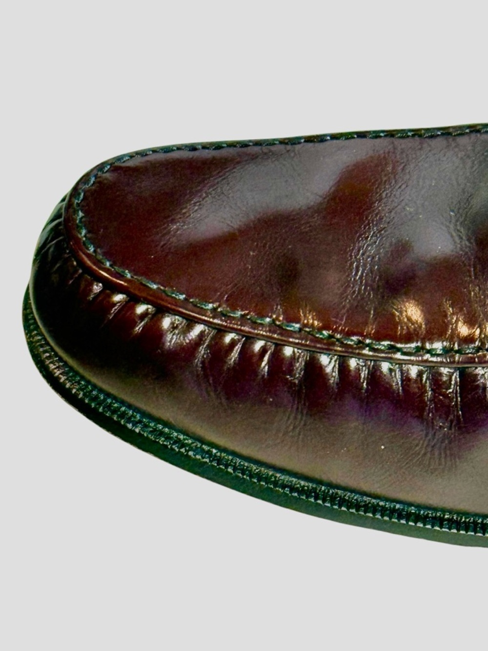 Florsheim Royal Imperial Burgundy Brown Leather Horsebit Loafers 11.5 D Vintage - Picture 10 of 10